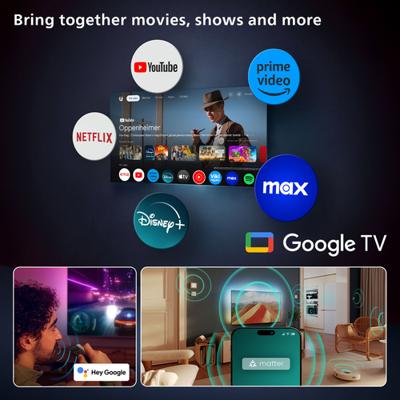 PHILIPS Ambilight 77OLED810 4K OLED Smart TV - 77 inch display met P5 AI Perfect Picture Engine, Ultra HD, Google TV, Dolby Vision en Atmos Sound, werkt met Alexa en Google Voice Assistant