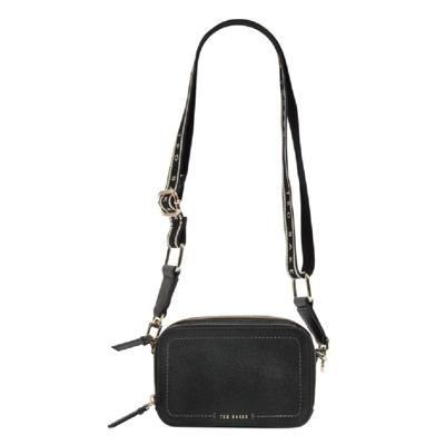 Ted Baker Linzie Webbing Leather Small Crossbody Camera Bag-Black