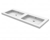 Wiesbaden keramische dub.meubelwastafel 120x46 zond. kr.gaten - thumbnail