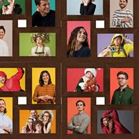 VidaXL Fotolijst voor 24x(10x15 cm) foto mdf donkerbruin - thumbnail