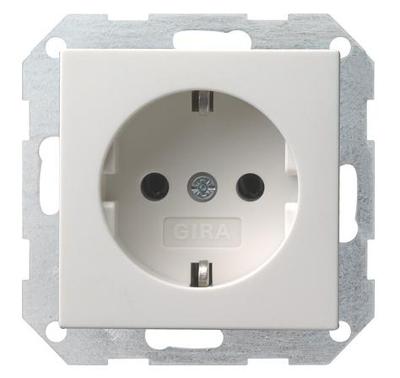 GIRA 018803 Wandcontactdoos met randaarde Inzetstuk System 55, Standaard 55, E2, Event, Event Clear, Event Opaque, Esprit, ClassiX Wit (glanzend) 1 stuk(s)