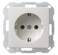 GIRA 018803 Wandcontactdoos met randaarde Inzetstuk System 55, Standaard 55, E2, Event, Event Clear, Event Opaque, Esprit, ClassiX Wit (glanzend) 1 stuk(s) - thumbnail