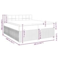 Boxspring met matras fluweel zwart 200x200 cm - thumbnail