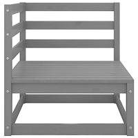 Tuinbank 2-zits met kussens massief grenenhout grijs - thumbnail