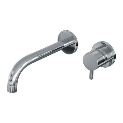 Brauer Chrome Edition Inbouw Wastafelmengkraan met Gebogen Uitloop en Rozetten Model B1 Chroom