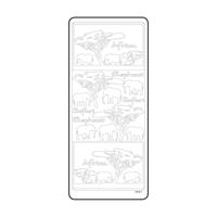 Vaessen Creative • sticker 10x23cm 10pcs wit olifant - thumbnail