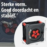 Brennenstuhl Professional Bouwplaats kabelhaspel met Powerblock | KC 3210 5 | IP44 | 33+5m | H07BQ-F3G2.5 - 9212380210 - thumbnail