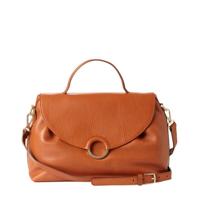 Fred de la Bretoniere leren handtas cognac - thumbnail