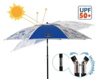 Strandparasol Blauw Ø 180 cm SPF50+ Navy - thumbnail