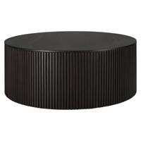Ethnicraft Ronde Salontafel 'Roller Max' Gevernist Mahoniehout, 80cm, kleur Donkerbruin - thumbnail