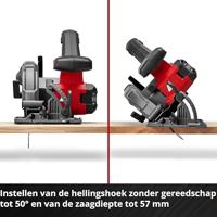 Einhell TE-CS 18/165-2 Li - Solo Accu-cirkelzaag Zaagdiepte 90° (max.) 57 mm Zonder accu, Zonder lader, Incl. parallelaanslag 18 V - thumbnail