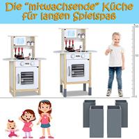 Speelkeuken kinderdroom van hout 35 delig - thumbnail