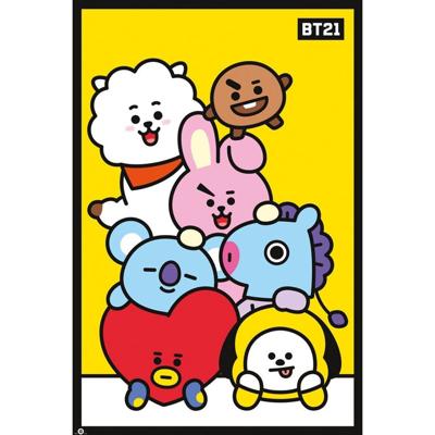 Gbeye Bt21 Pileup Yellow Poster 61x91,5cm