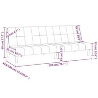 Slaapbank 2-zits stof lichtgrijs - thumbnail