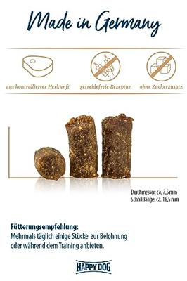 Happy Dog 60699 Meat Snack Noordzeekust - traktatie voor gevoelige honden van gedroogd eendenvlees - 75 g inhoud