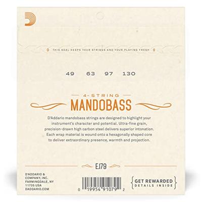 D&apos;Addario EJ79 snarenset voor mandobas - thumbnail