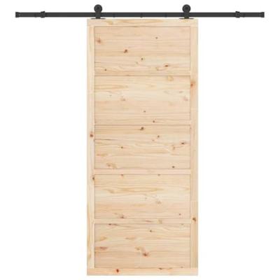 Schuifdeur Bruin 80 x 208 cm Massief grenenhout