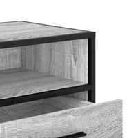 Tv-meubel 100x34,5x40 cm bewerkt hout metaal grijs sonoma eiken - thumbnail