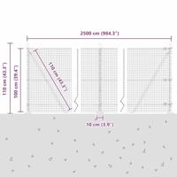 VidaXL Afrasteringspaal zilver 25 x 1 m (25 x 25 mm gaas) staal - thumbnail