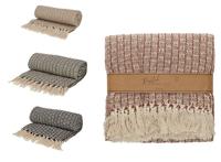 JENS Living Recycled Cotton Plaid Senn - Duurzaam katoen - 130x180 cm - thumbnail