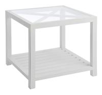 J-Line Bijzettafel 'Florentine' kleur Wit, 50 x 50cm - thumbnail