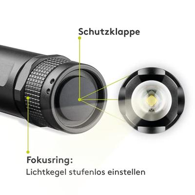 Goobay LED Taschenlampe Zoom 300lm 3Modi 3xAAA Zaklamp werkt op batterijen LED-reflectorlamp 300 lm 50000 h 119 g Goobay LED Taschenlampe Zoom 300lm 3Modi 3xAAA Zaklamp werkt op batterijen LED-reflectorlamp 300 lm 50000 h 119 g