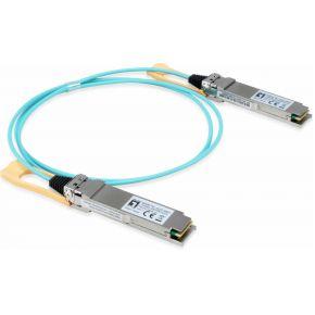 LevelOne AOC-0503 Netwerk-transceiver-module vezellook 103100 Mbit/s QSFP28 Active Optical 3 meter/aqua-zilver
