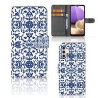 Samsung Galaxy A32 4G Hoesje Flower Blue - thumbnail
