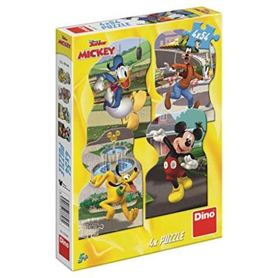 DinoToys Dino puzzel - disney junior mickey in de stad - 4 x 54 stukjes