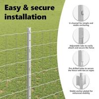 VidaXL Hek met paal zilver 1,5 x 10 m staal - thumbnail