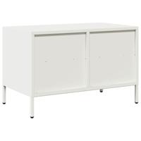 Tv-meubel 68x39x43,5 cm koudgewalst staal wit - thumbnail