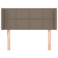 Hoofdbord met randen 103x16x78/88 cm stof taupe - thumbnail