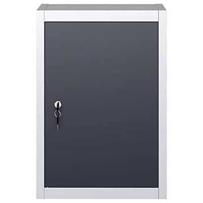 Gereedschapskast voor aan de wand metaal grijs en zwart