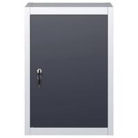 Gereedschapskast voor aan de wand metaal grijs en zwart - thumbnail