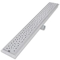 VidaXL Doucheafvoer rechthoekig bubbel 930x140 mm roestvrij staal - thumbnail