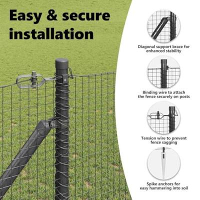 VidaXL Afrasteringspaal grijs 10 x 1,2 m (19 x 19 mm gaas) VidaXL Afrasteringspaal grijs 10 x 1,2 m (19 x 19 mm gaas)