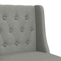 Barstoelen 2 st massief rubberhout en stof - thumbnail