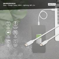 Digitus Mobiele telefoon, Apple iPad/iPhone/iPod, Laptop Laadkabel [1x - 1x Lightning] 2 m - thumbnail