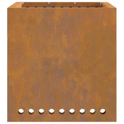 VidaXL Rookloze vuurschaal bruin 48 x 48 x 50 cm cortenstaal
