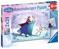 Ravensburger puzzel frozen zussen 2x24pc - thumbnail