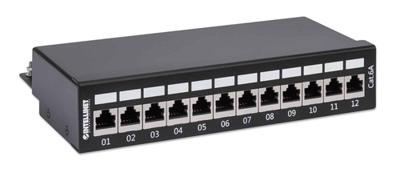 Intellinet 720915 12 poorten Patchpaneel CAT 6A Zwart Ingericht