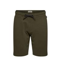 edc Men regular fit sweatshort van biologisch katoen donker kaki - thumbnail