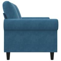 Tweezitsbank 120 cm fluweel blauw - thumbnail