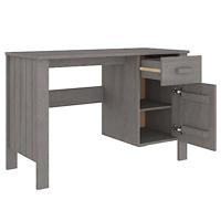 Bureau HAMAR 113x50x75 cm massief grenenhout lichtgrijs - thumbnail