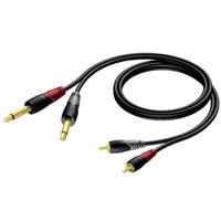Procab CLA631 Classic 2x RCA - 2x jack verloopkabel 5m - thumbnail