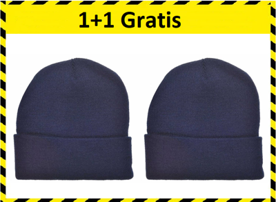 Benson Warme Beanie Muts - One Size - Blauw 1+1 Gratis Benson Warme Beanie Muts - One Size - Blauw 1+1 Gratis