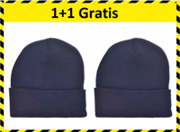 Benson Warme Beanie Muts - One Size - Blauw 1+1 Gratis - thumbnail