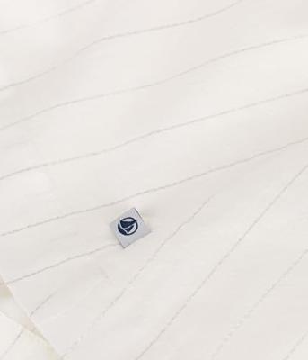 Korte mouwen katoenen kinderjurk PETIT BATEAU wit Korte mouwen katoenen kinderjurk PETIT BATEAU wit