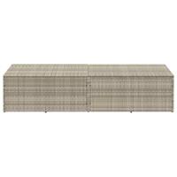Tuinbox 220x50x58 cm poly rattan lichtgrijs - thumbnail