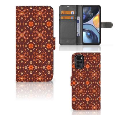 Motorola Moto G22 | Telefoon Hoesje | Batik Brown Motorola Moto G22 | Telefoon Hoesje | Batik Brown